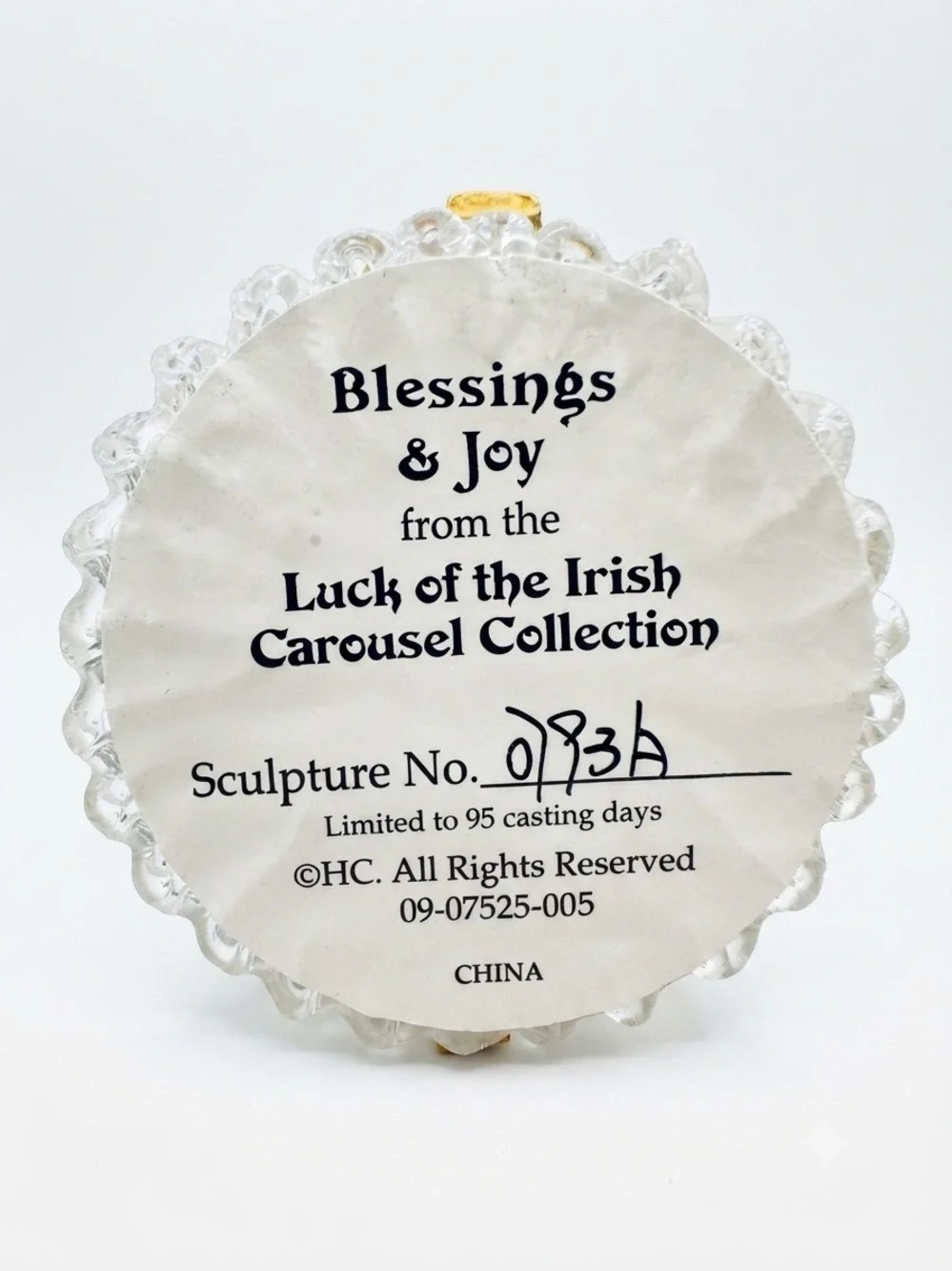 Rare-Irish Blessing Carousel Collection from The Hamilton Collection. #0793A